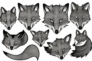 Ferocious fox tattoo idea
