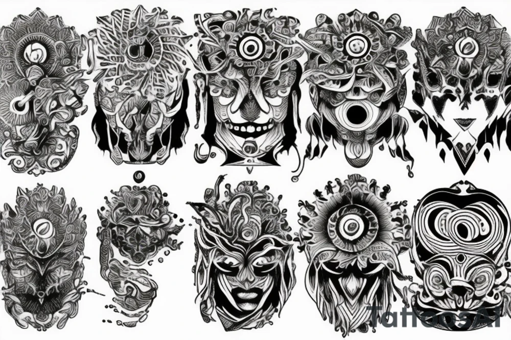 Shpongle album logo head tattoo idea