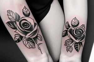 Italian mafia roses tattoo idea