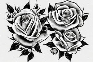 Italian mafia roses tattoo idea