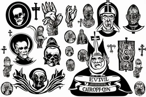 An evil catholic bishop tattoo idea