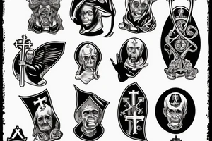 An evil catholic bishop tattoo idea