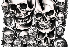 An evil catholic bishop skeleton tattoo idea