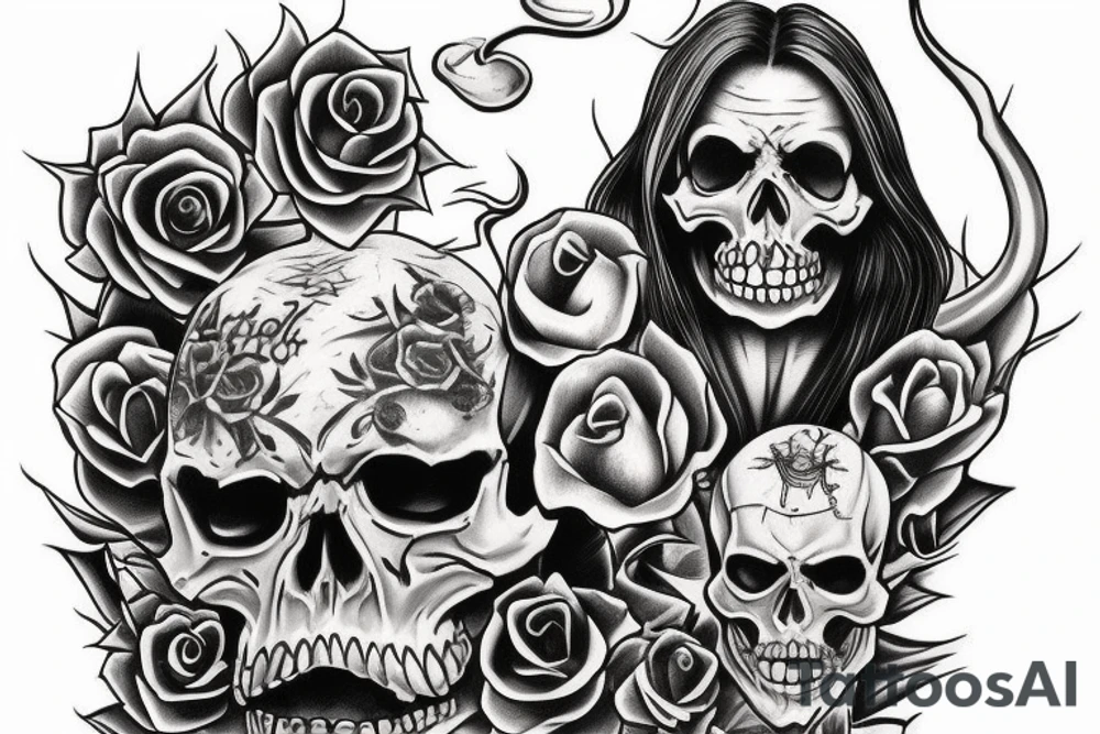 An evil bishop skeleton tattoo idea
