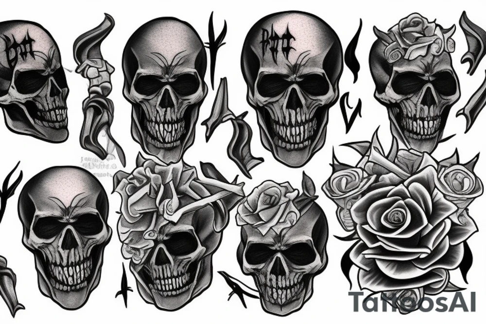evil bishop skeleton tattoo idea