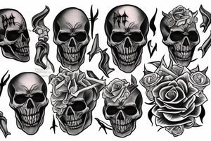 evil bishop skeleton tattoo idea