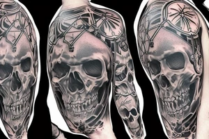 evil bishop skeleton tattoo idea