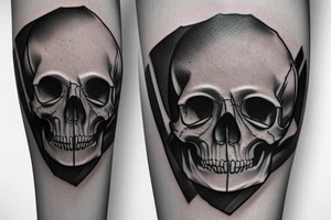 skull wearing a mitre tattoo idea