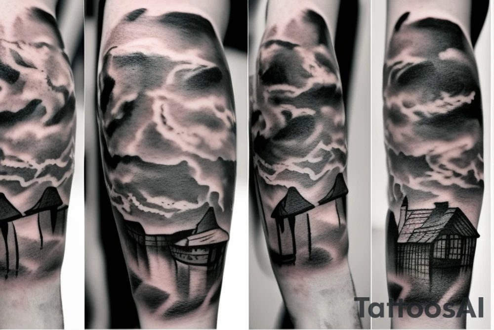 Ship in a storm tattoo idea