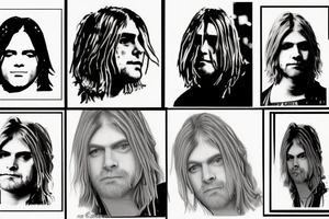 kurt cobain portrait tattoo idea
