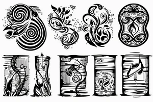 A street lamp with water inside tattoo idea