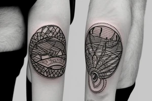 A street lamp with water inside tattoo idea