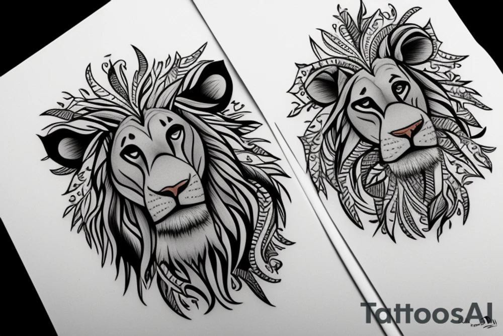 Nala and Kiara from The Lion King tattoo idea