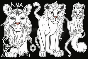 Nala and Kiara from The Lion King tattoo idea