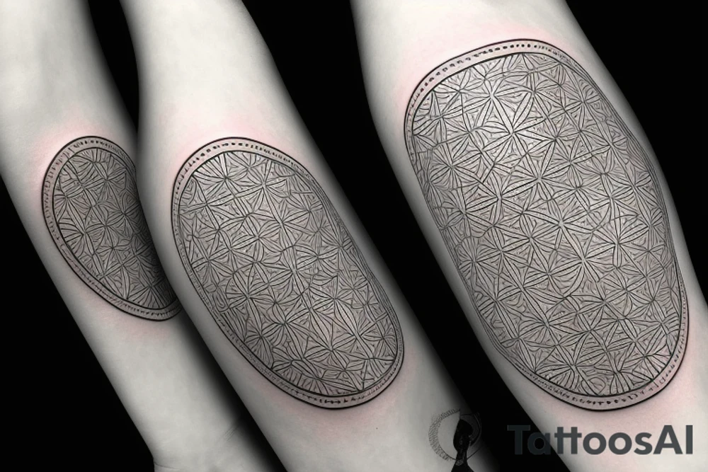 The basis of the tattoo is the graphic formula of adrenaline, combined with the golden ratio tattoo idea