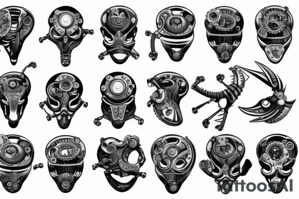 mechanical step counter tattoo idea