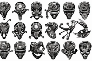 mechanical step counter tattoo idea