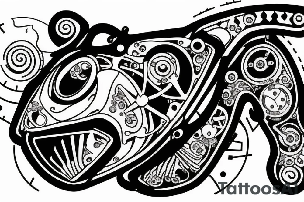 mechanical step counter tattoo idea