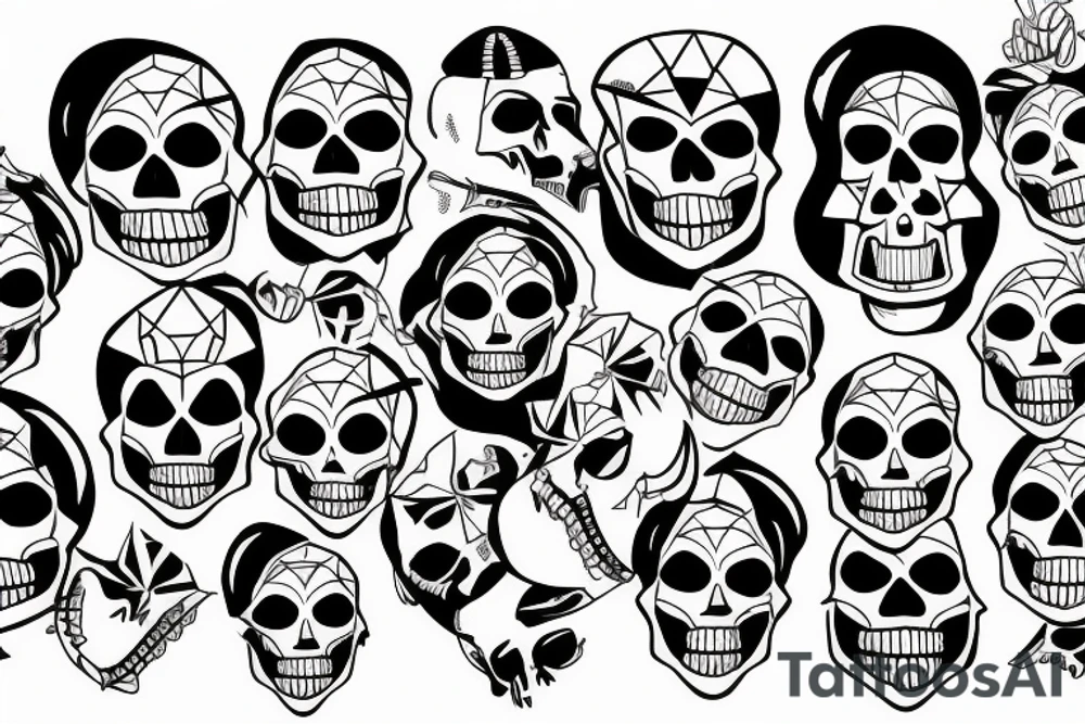 a laughing skull tattoo idea