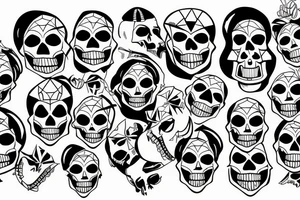 a laughing skull tattoo idea