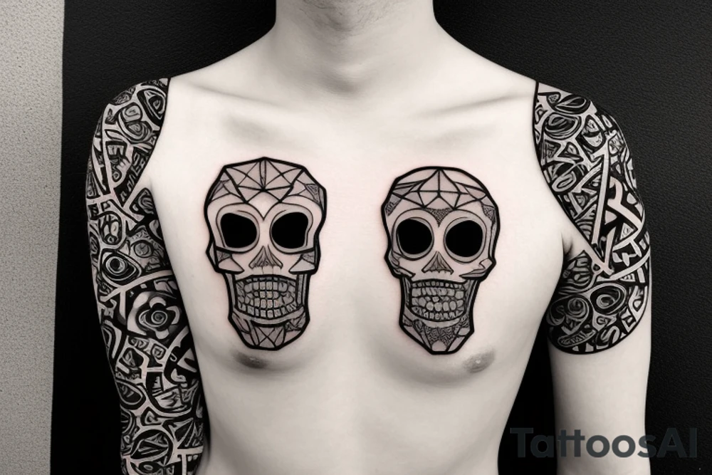 a laughing skull tattoo idea