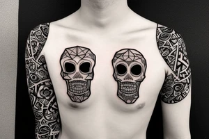 a laughing skull tattoo idea