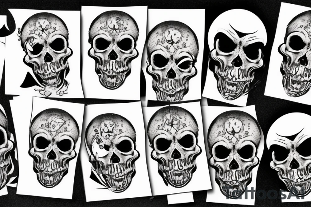 a laughing skull tattoo idea