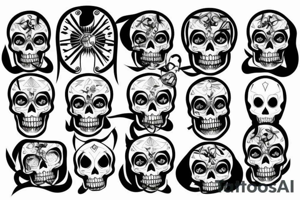 Skull tattoo idea