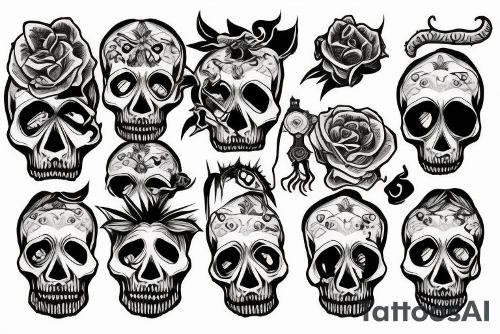 Skull tattoo idea