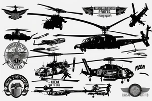 Patriotic, USMC, CH-53 helicopter silhouette, mechanics. tattoo idea