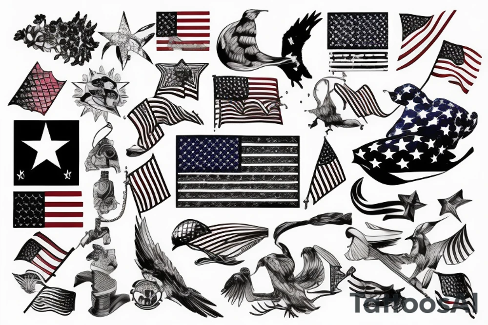 American FLag tattoo idea