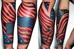 american flag sleeve tattoo. tattoo idea