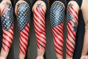 american flag sleeve tattoo. tattoo idea
