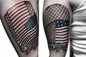 american flag sleeve tattoo. tattoo idea