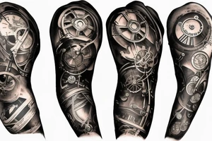 Steam punk sleeve tattoo idea