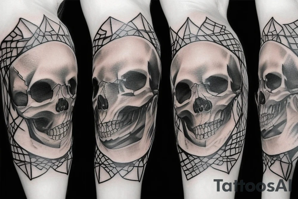 a skull tattoo with a german shepherd behind it tattoo idea a skull tattoo with a german shepherd behind it tattoo idea