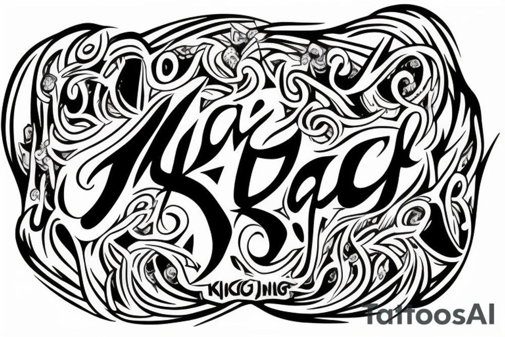 The album logo from McKay album binge, with the mouth and the tongue hanging out tattoo idea