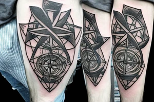 Saint Brendan with a shark and a compass tattoo idea