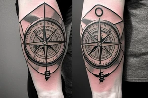 Saint Brendan with a shark and a compass tattoo idea