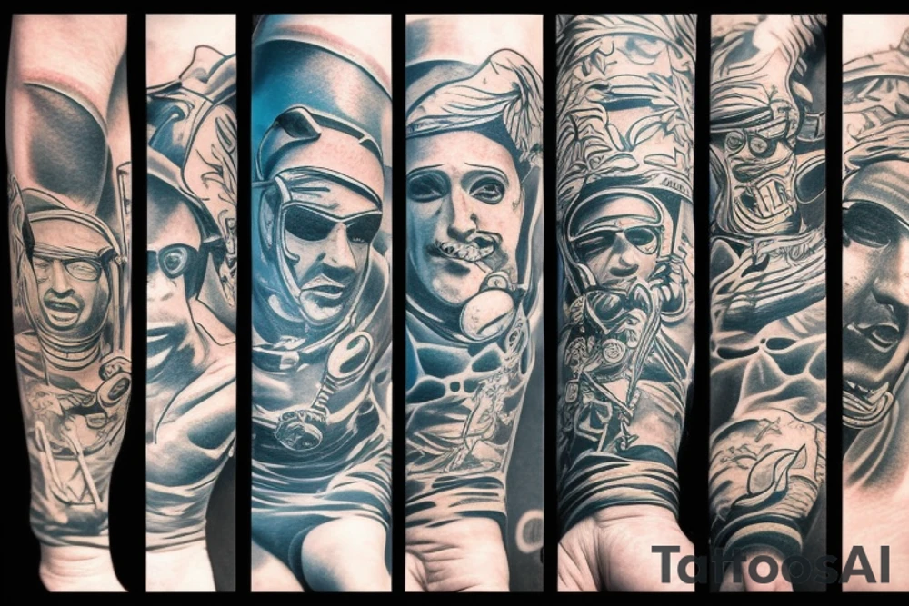 Scuba diver Saint Brendan tattoo idea