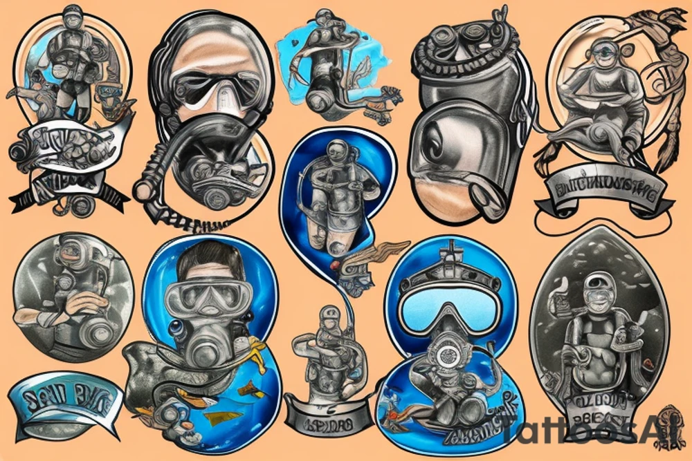 Scuba diver Saint Brendan tattoo idea