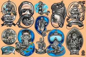Scuba diver Saint Brendan tattoo idea