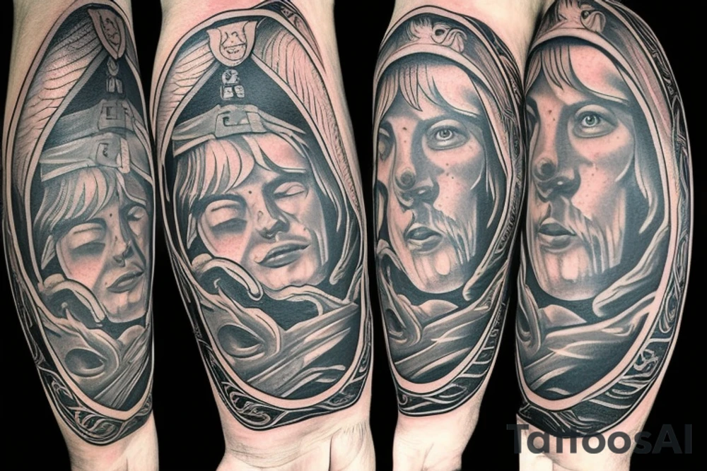 Saint Brendan protector of mariners tattoo idea