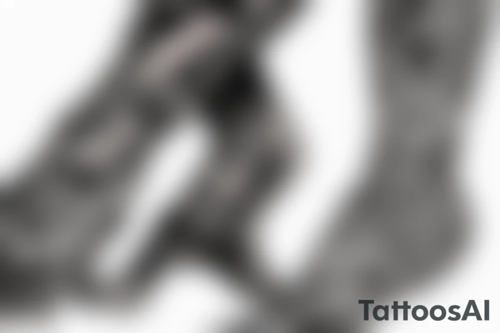 greek hero, snake wrapped around his ankle tattoo idea