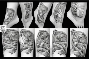 greek hero, snake wrapped around his ankle tattoo idea