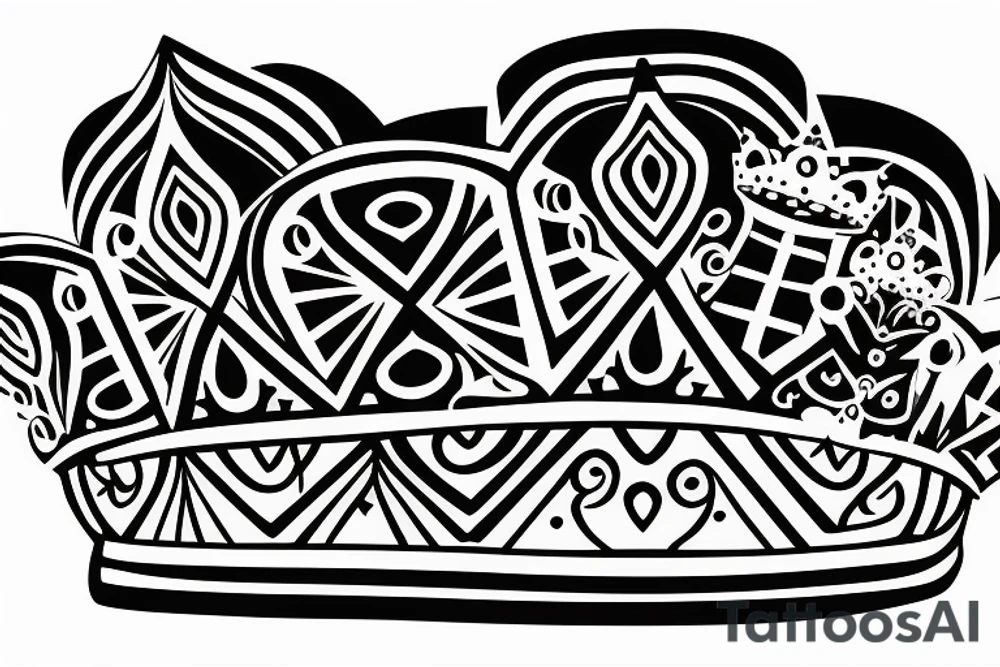 Queens crown with a western style paying tribute to grandma tattoo idea