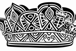 Queens crown with a western style paying tribute to grandma tattoo idea