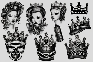 Crown , Texas, mid century tattoo idea
