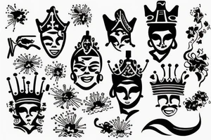 Crown , Texas, mid century tattoo idea