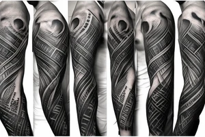 Spartan full arm sleeve tattoo idea